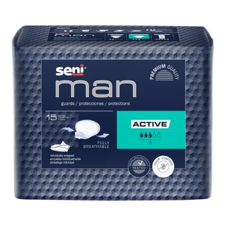 Guard, Male Active Seniman (15/pk 6pk/cs) Pk - 15