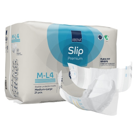 Brief, Incont Slip Flex Fit Prem M4-l4 Med/lg (21/pk 4pk/cs) Pk - 21