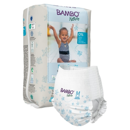 Pant, Swim Bambo Nature Disp Ped Med 26+lb (12/pk 10pk/cs) Pk - 12