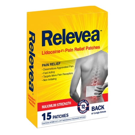 Patch, Pain Relevea Lidocaine 4% 3.94x5.5" (15/bx 20bx/cs) Bx - 15