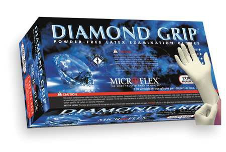 Glove, Exm Ltx N/str Pf Diam Grip Lg (100/bx) Bx - 100