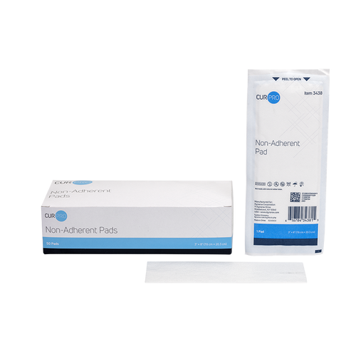 Non Adherent Pad 3x8 Sterile Box/50