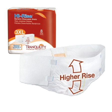 Brief, Bariactric Hi-rise Disp64"x96" (8/bg 4bg/cs) Bg - 8
