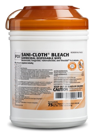 Wipe, Sanicloth Bleach Germicidal (75/cn 12cn/cs) Cn - 1