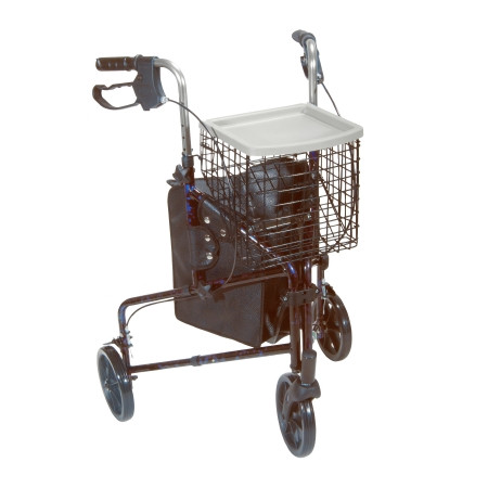 Walker, Rollator Dlx Alum 3whlblu Cs - 1