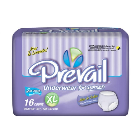 Underwear, Prevail Women 48"-64" Xlg (16/bg 4bg/cs) Bg - 16