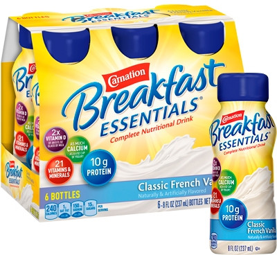 Carnation Inst Brkfst, Essn Lsrtd 8oz Bt F Van (6/pk 4pk/cs) Pk - 6