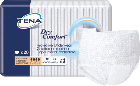 Underwear, Tena Dry Comfort Med (20/pk 4pk/cs) Pk - 20