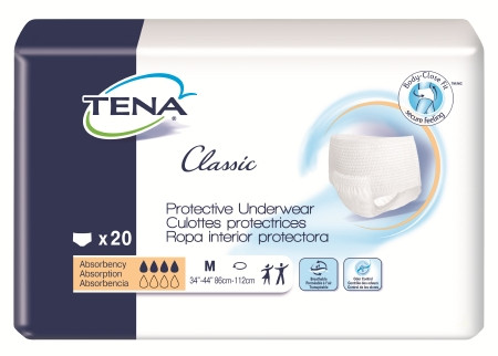 Underwear, Tena Classic Protective Med (20/pk 4pk/cs) Pk - 20
