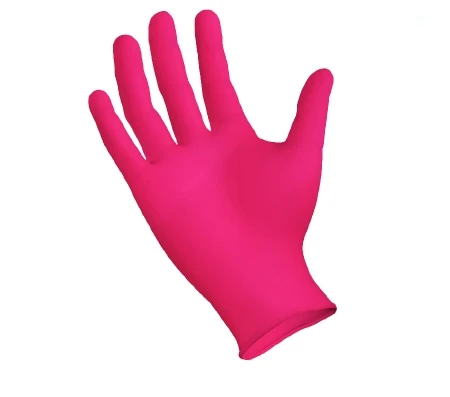 Glove Exam Nitrile Pf Tex Med (200/bx 10bx/cs) Rose Bx - 200