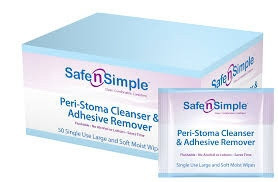 Wipe, Clnsr Peri-stoma Adh/remv (50/bx 12bx/cs) Bx - 50