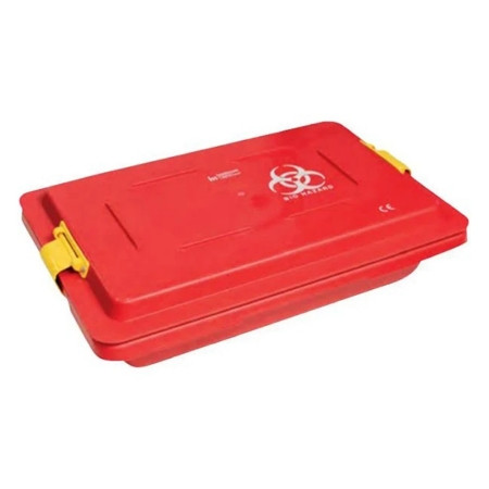 Tray, Transfer Sys W/latches Red 18"x12"x3" Ea - 1