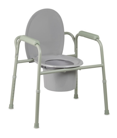Commode, N/fld Stl Frame 350lbs (4/cs) Cs - 4