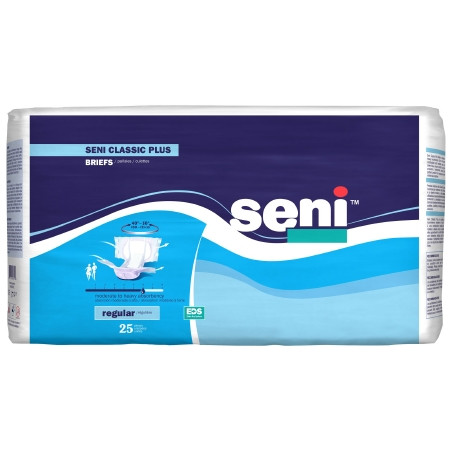 Brief, Incont Seni Classic Plus Reg 40"-50" (25/pk 4pk/cs) Pk - 25