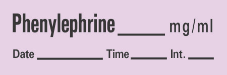 Label, Phenylephrine Violet/blk Proftp Rl - 1