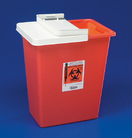 Container, Sharps Red/clr Lid (10/cs) Kendal Ea - 1