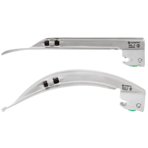 GreenLine Fiberoptic Laryngoscope Blades, Miller, Macintosh