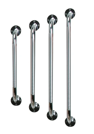 Grab Bar, Wall Knurled Chrome 16" (3/pk) Bx - 3