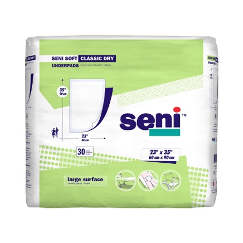 Underpad, Seni Soft Classic Dry Hygienic 23"-35" (30/pk 4pk/ Pk - 30