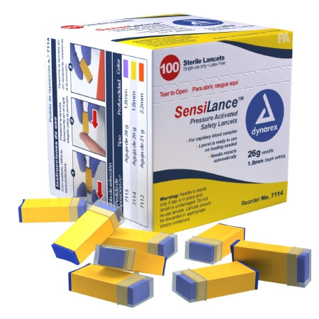 Lancet, Bld Sensilance Press Activated 26g (100/bx 10b Bx - 100