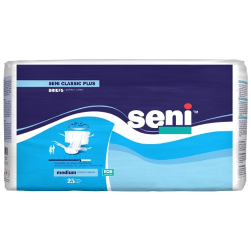 Brief, Incont Seni Classic Plus Med 30"-43" (25/pk 4pk/cs) Pk - 25