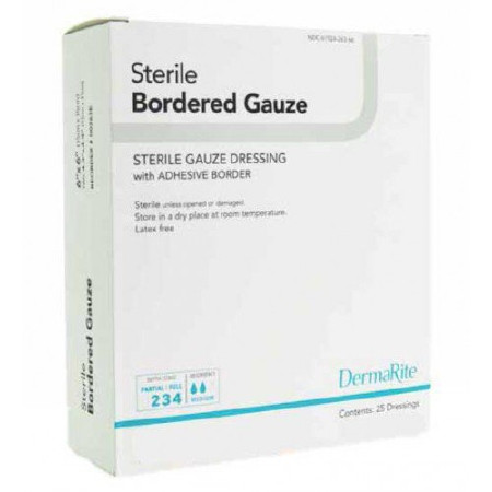 Gauze, Bordered Sterile Island3.6x4 (50/bx) Bx - 50