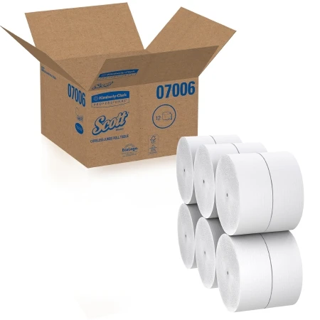 Tissue, Toilet Coreless Jr 2ply (12/cs) Kimcon Cs - 12