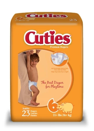 Diaper, Baby Cuties Sz6 (23/pk4pk/cs) Pk - 23