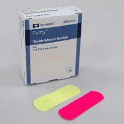 Bandage, Fabric Flex Neon Multi-col 1x3 (50/bx 24bx/cskendal Bx - 50