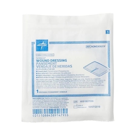 Dressing, Wound Sorbex Slit Str Lf 2x3" (50/cs) Cs - 50