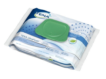 Washcloth, Wet Ultraflsh Tena Flshbl (48/pk 12pk/c Pk - 48