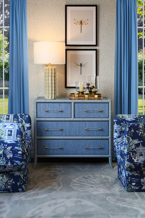 large blue dresser Blaine Large Navy Dresser