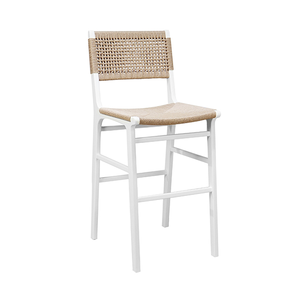 Carson Woven Back Bar Stool - Thumbnail 3