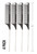 Smart Tech Professional Carbon Comb Fine Metal Tail with Section - 4 Pack
