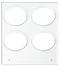 Primera Manual Tray 50x40/55x45mm 4 ovals
