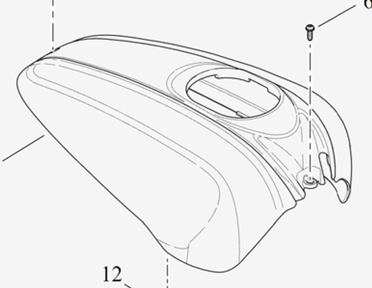 Right-side top cover in Nebula Red for LiveWire ONE.