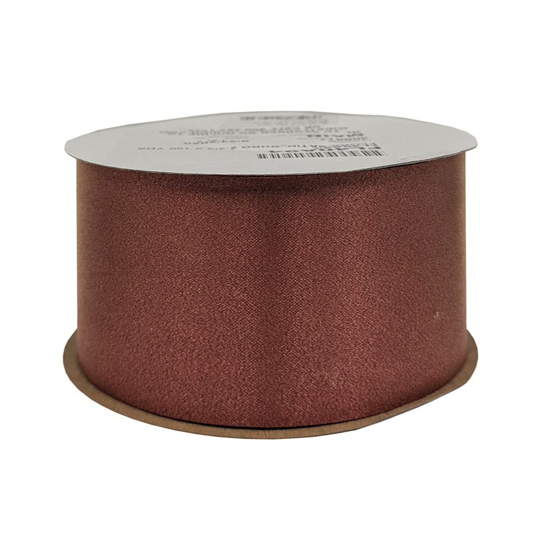 Flora Satin Burgundy Ribbon - 2-3/4