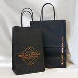 Black Paper Shopping Bag customized with copper foil