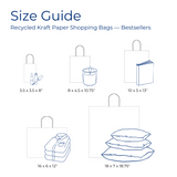 Kraft paper shopping bag size guide