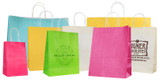 Closeout- 100 Pack Pastel Tints on White Paper Shopping Bags