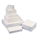 White Bakery & Cupcake Boxes in assorted sizes.