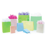 Pastel Tints on White Paper Shopping Bags
