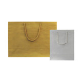 Metallic Rope Handle Euro Tote Bags