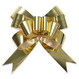 1 3/4" Glitter Gold Regal Bow/100