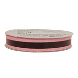 5/8 x 25 yds Pink/Brown Bright Stripes Ribbon