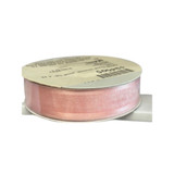 7/8 x 25 yds Pink Satin Edge with Wire