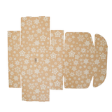 9 x 9 x 4 Decorative Mailer Snowflake Kraft 6ct