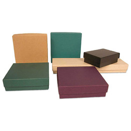 Matte Textured Jewelry Boxes with Cotton