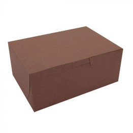 8x5.5x3 1 piece cocoa lockcorner bakery box/250