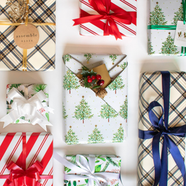 Festive holiday gift wrap